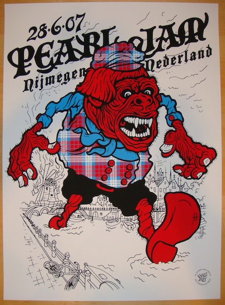 Pearl Jam, Budapest tour poster