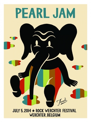 Concert poster from Pearl Jam - Werchter Festival, Werchter, Belgium - Jul 5, 2014
