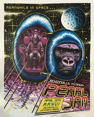 Concert poster from Pearl Jam - Jacksonville Veterans Memorial Arena, Jacksonville, FL, USA - Apr 13, 2016