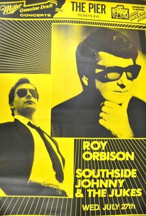 Concert poster from Roy Orbison - Pier 84, New York City, NY, USA - Jul 27, 1988