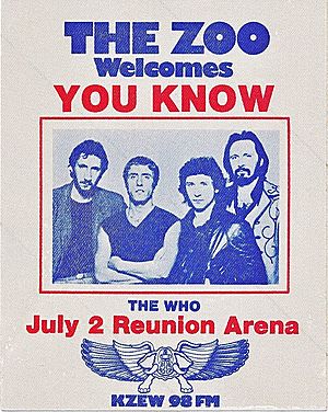 Concert poster from The Who - Reunion Arena, Dallas, TX, USA - Jul 2, 1980