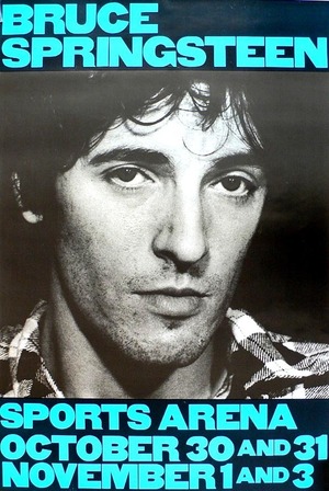 Concert poster from Bruce Springsteen - Los Angeles Memorial Sports Arena, Los Angeles, CA, USA - Nov 1, 1980