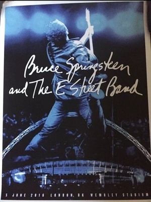 Concert poster from Bruce Springsteen - Wembley Stadium, London, England - Jun 5, 2016