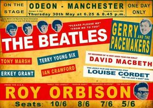 Concert poster from Roy Orbison - Odeon Theatre, Manchester, England - May 30, 1963