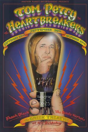 Concert poster from Tom Petty and The Heartbreakers - Greek Theatre, Berkeley, CA, USA - Sep 30, 2006