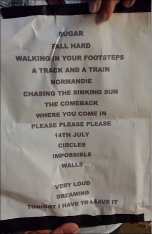 Setlist photo from Shout Out Louds - El Rey Theatre, Los Angeles, CA, USA - May 24, 2013