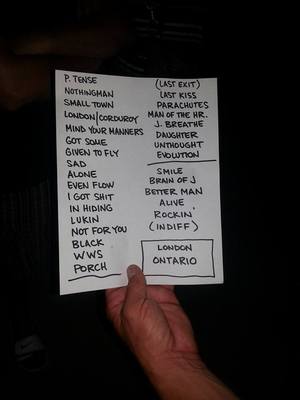 Setlist photo from Pearl Jam - Budweiser Gardens, London, ON, Canada - Jul 16, 2013