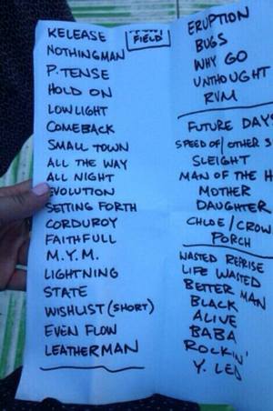 Setlist photo from Pearl Jam - Wrigley Field, Chicago, IL, USA - 19. Jul 2013
