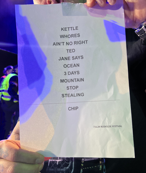 Setlist photo from Jane's Addiction - Roskilde Festival 2024 - Jul 6, 2024